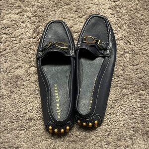 Ralph Lauren Navy Loafers with Gold Details